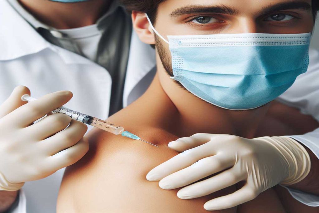 ورزشکاری با علائم پارگی تاندون ها پی آر پی شانه انجام می دهد ورزشکاری با علائم پارگی تاندون ها پی آر پی شانه انجام می دهد