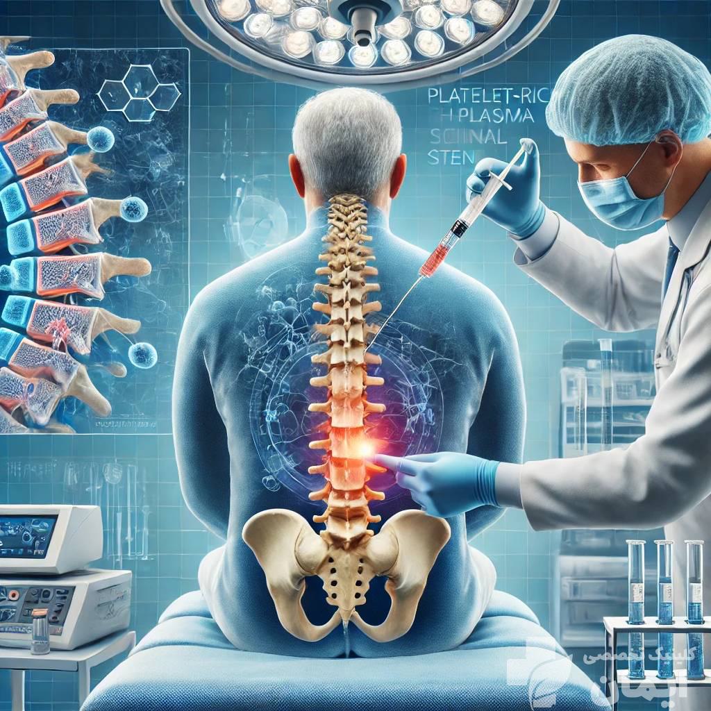 تحریک رشد سلول های جدید با انجام پی آر پی پزشک برای کمر بیمار پی آر پی تزریق می کند