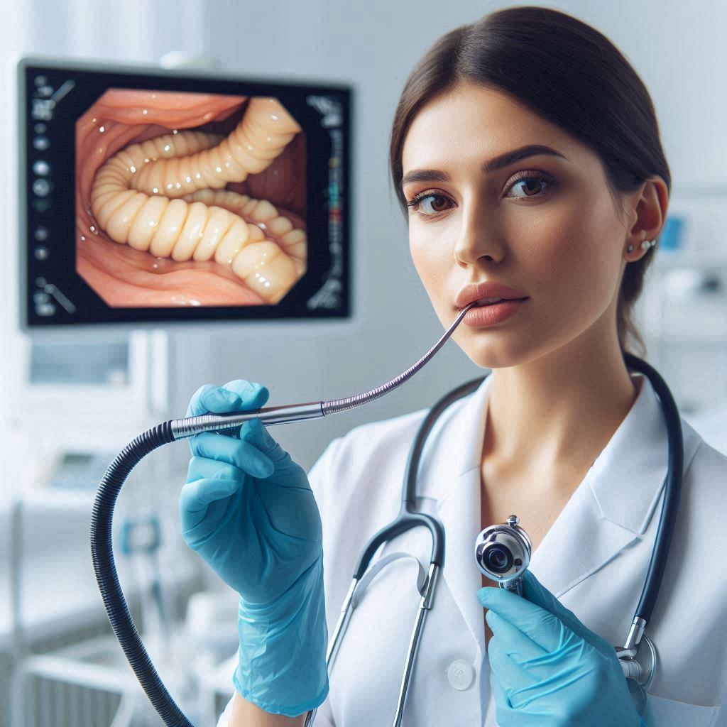 بیماری که دچار عوارض آندوسکوپی معده شده است بیماری که دچار عوارض آندوسکوپی معده شده است