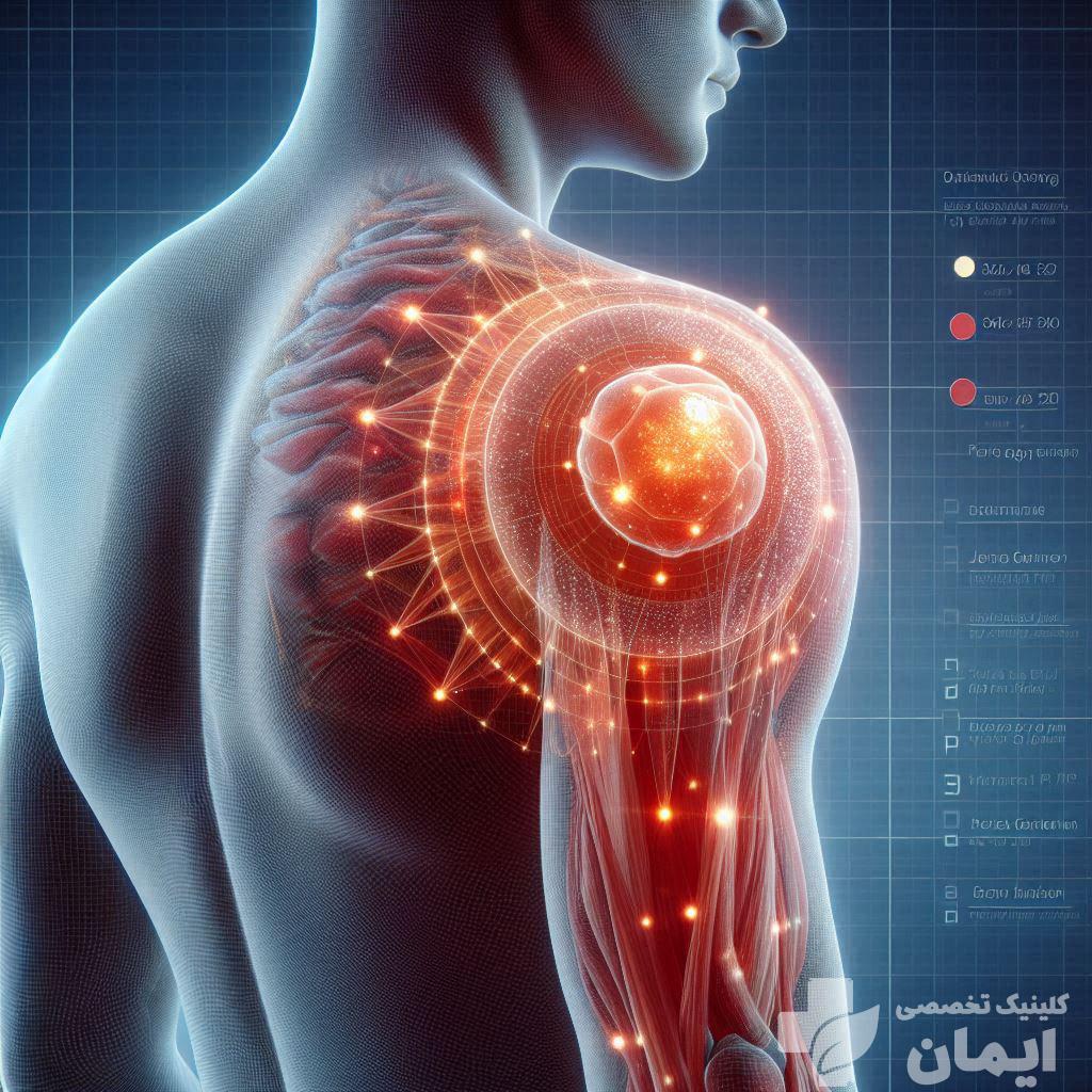 بیماری که به دلیل درد شانه پی آر پی شانه انجام داده است بیماری که به دلیل درد شانه پی آر پی شانه انجام داده است