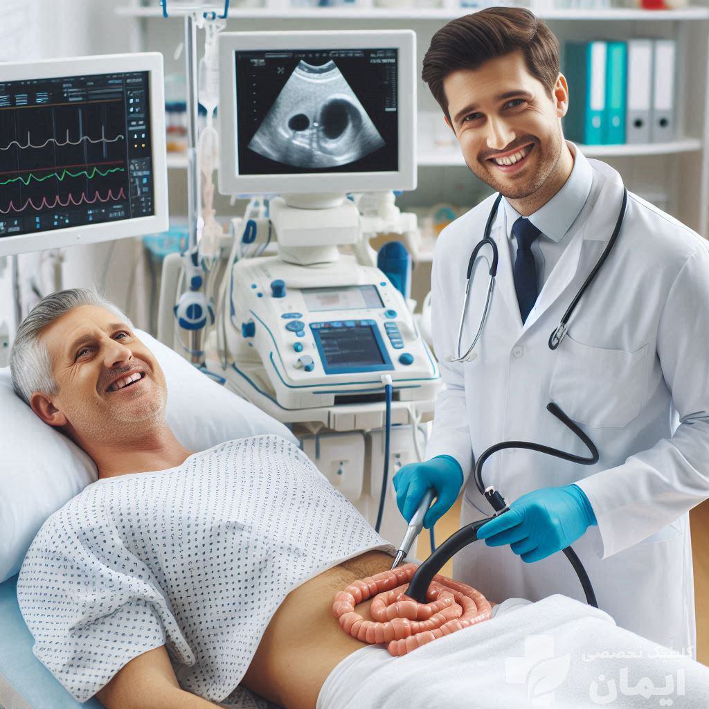 پزشک متخصصی که کولونوسکوپی انجام می دهد