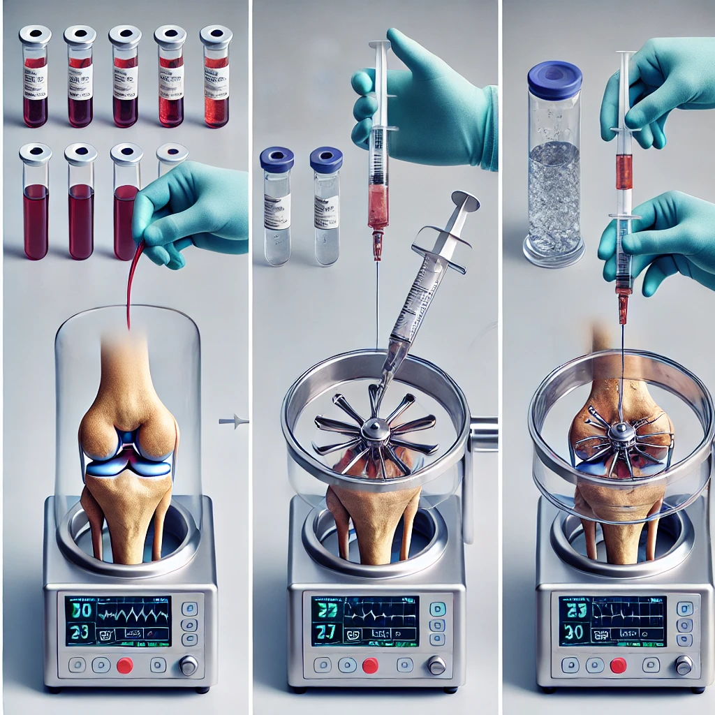 فرآیند تهیه پلاسمای غنی از پلاکت پزشک در حال جداسازی پلاکت ها برای پی آر پی