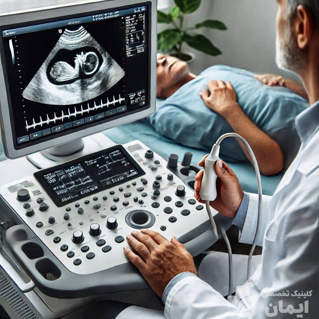 آماده شدن بیمار برای انجام اکوی قلب پزشک بیمار را برای اکوی قلب آماده کرده است