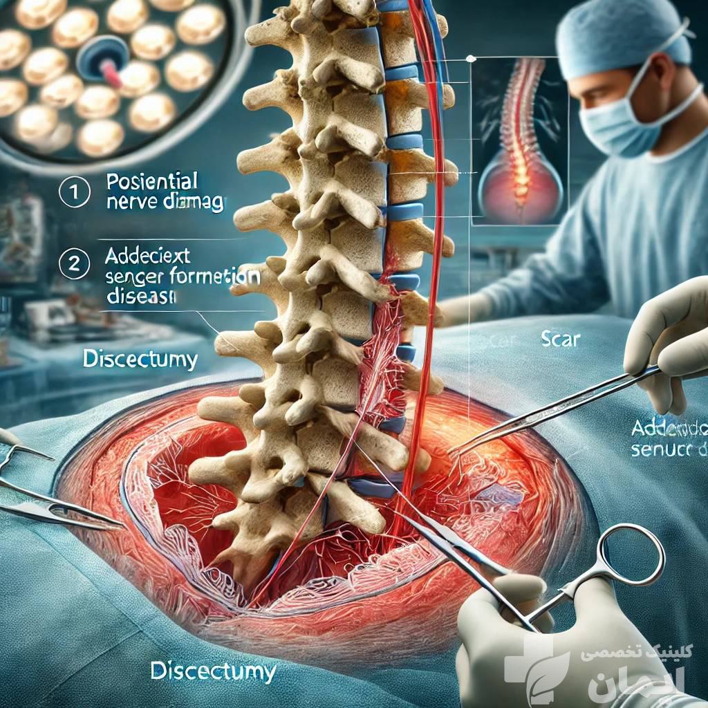 عوارض احتمالی در عمل بسته دیسک کمر بیمار با عوارض دیسک کمر مواجه شده است