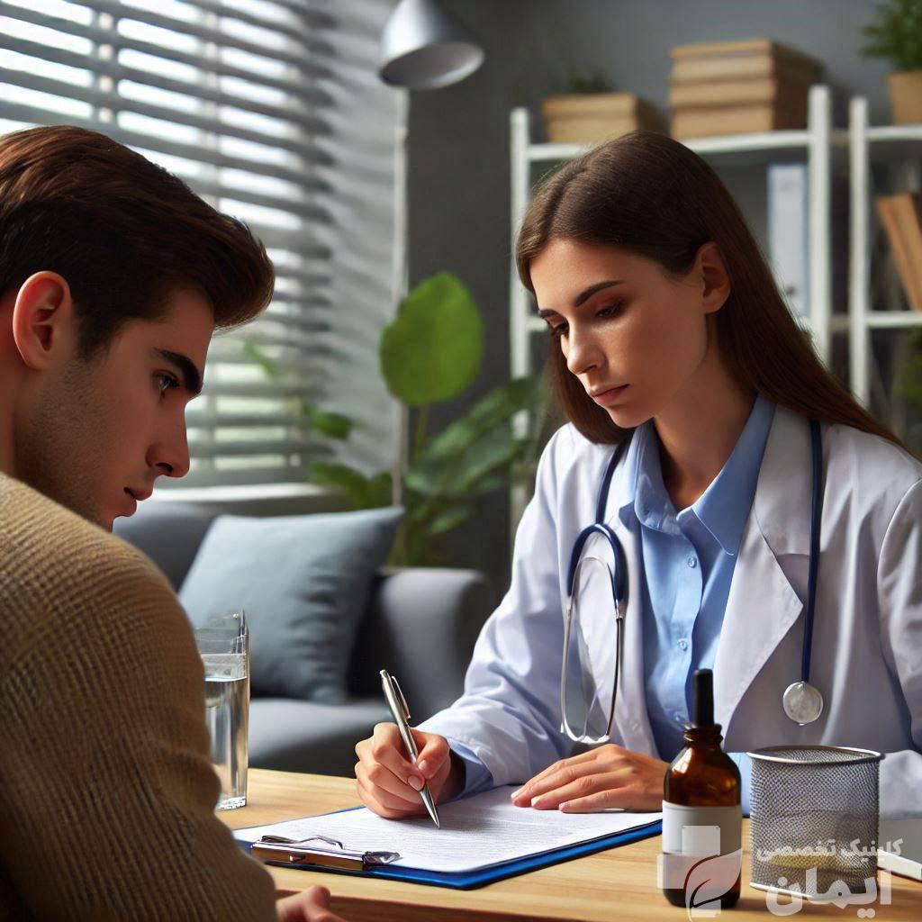 ویزیت بیمار توسط متخصص اعصاب و روان معروف ترین دکتر اعصاب و روان در حال ویزیت بیمار