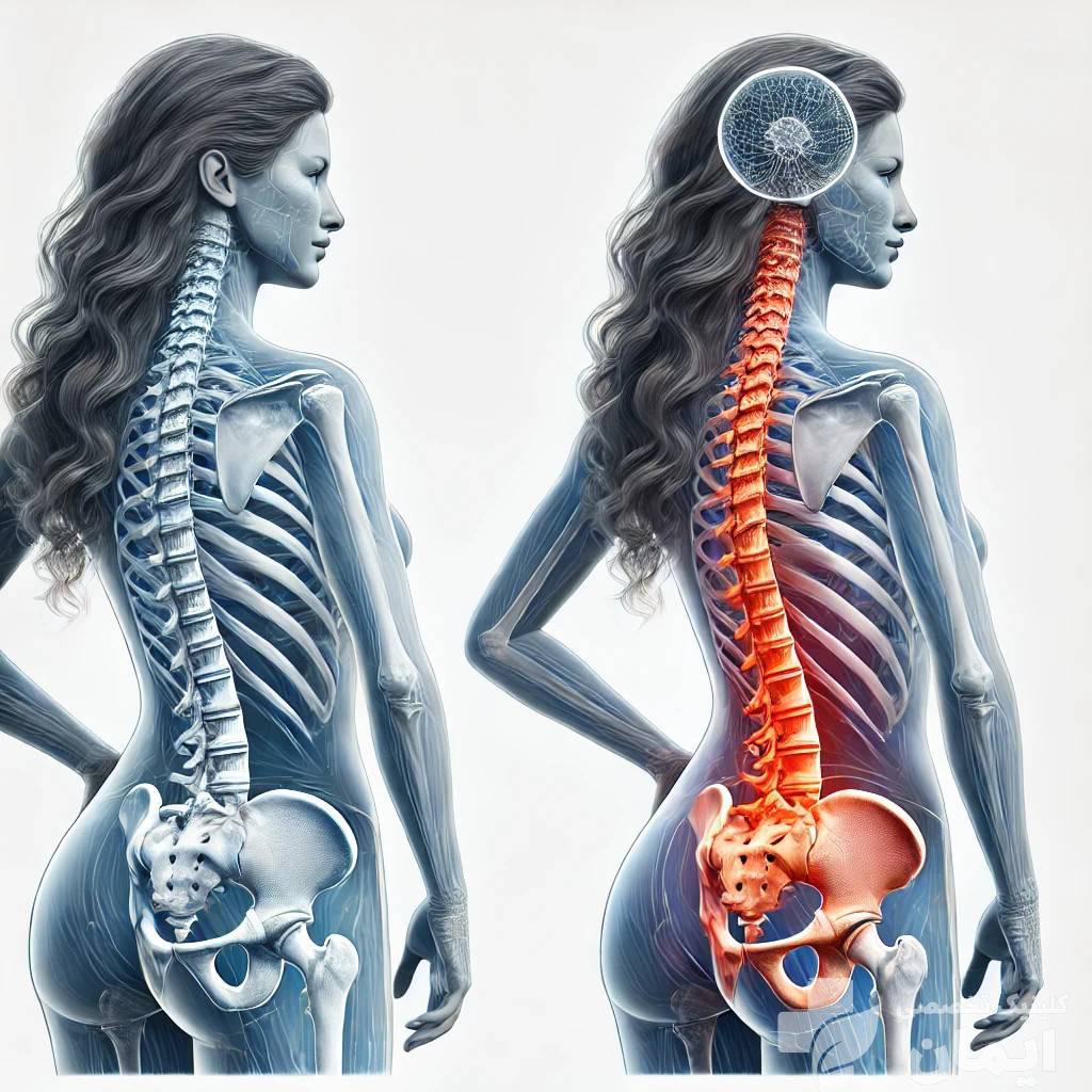 گودی کمر در یک خانم نمای کمر خانمی که دچار گودی کمر شده است