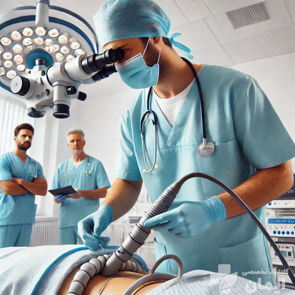 متخصص کولونوسکوپی انجام می دهد متخصص کولونوسکوپی انجام می دهد