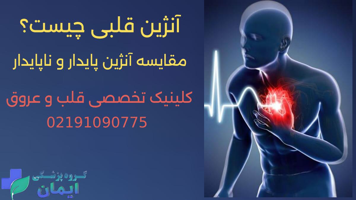 آنژین قلبی چیست؟ تصویری از یک آدم که دست روی قلبش گذاشته و درد قفسه سینه دارد