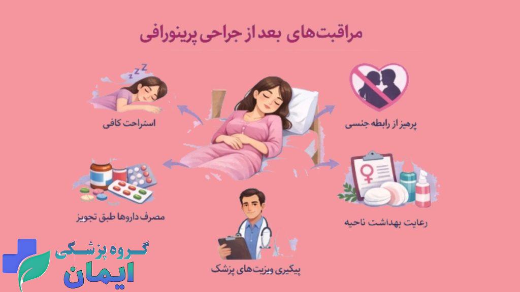 تصویری از مراقبت های بعد از جراحی پرینورافی