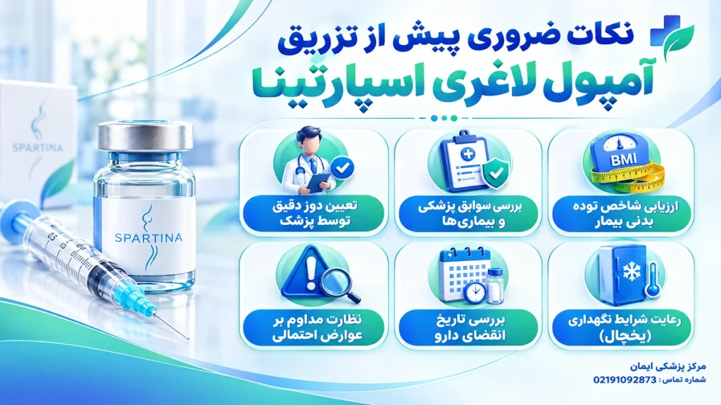 نحوه مصرف و دوز مناسب آمپول لاغری اسپارتینا